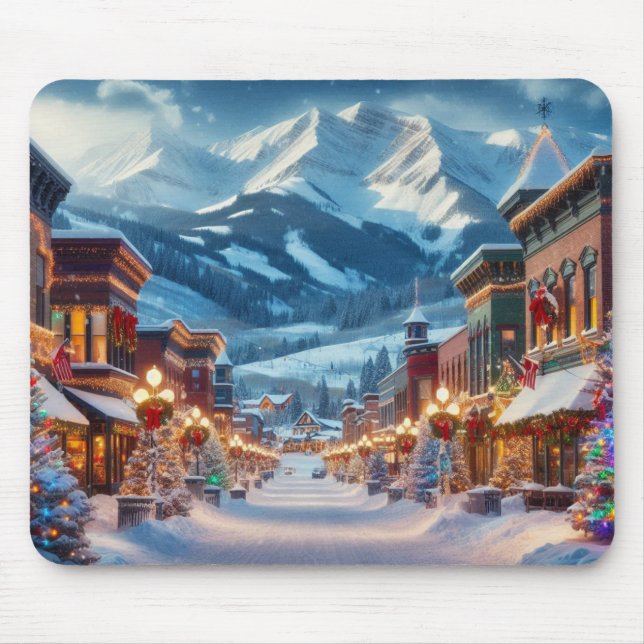 Alfombrilla De Ratón Winter Wonderland en Crested Butte, Colorado (Frente)
