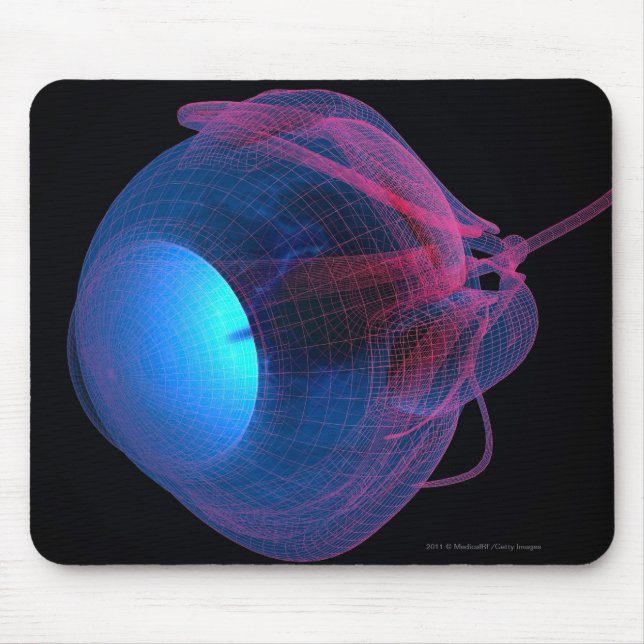 Alfombrilla De Ratón Wireframe de los músculos del ojo (Frente)