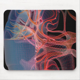 Alfombrilla De Ratón Wireframe del interior de un riñón
