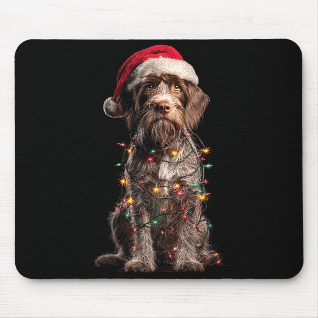Alfombrilla De Ratón Wirehaired Inting Griffon Christmas Graphics Dog L (Frente)
