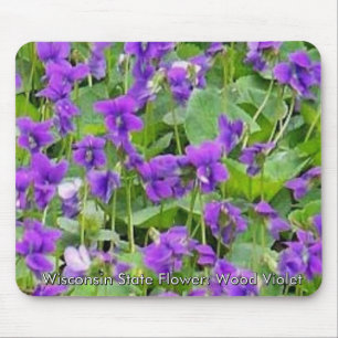Alfombrilla De Ratón Wisconsin Wood Violets