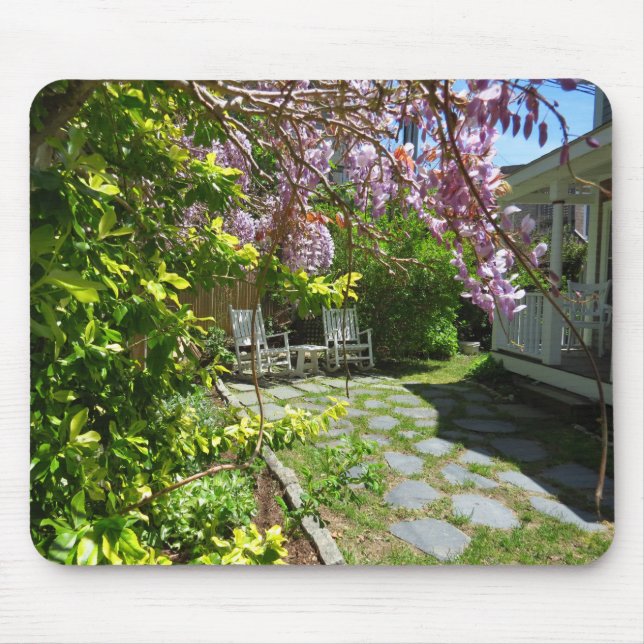 Alfombrilla De Ratón Wisteria y sillas de roca - Viñetería de Martha (Frente)