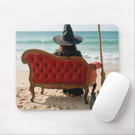 Alfombrilla De Ratón Witch Sitting on a Seashore Sofa