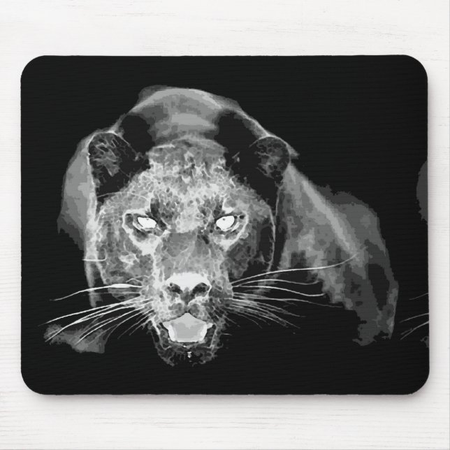 Alfombrilla De Ratón Wld Black Jaguar Cat Oyes Mousepads (Frente)