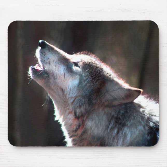 Alfombrilla De Ratón Wolf Howling Lone Wolf (Frente)