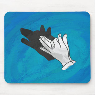 Alfombrilla De Ratón Wolf On Blue