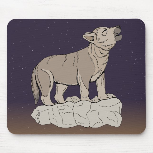 Alfombrilla De Ratón Wolf Pup Howling (Frente)