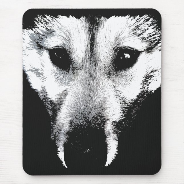 Alfombrilla De Ratón Wolf Pup Mousepad Regalos Malamute Husky Dogs (Frente)