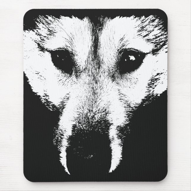 Alfombrilla De Ratón Wolf Pup Mousepad Regalos Malamute Wolf Dogs (Frente)