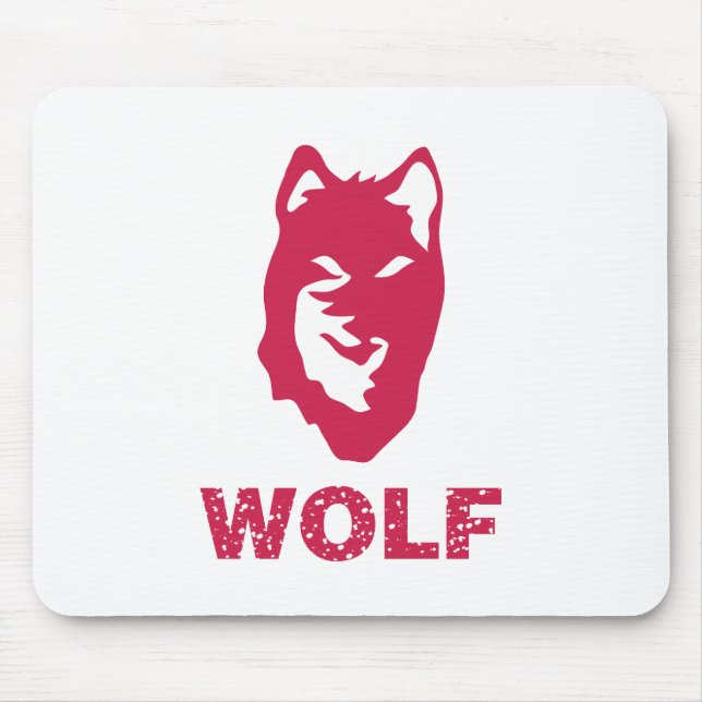 Alfombrilla De Ratón Wolf (Rojo) (Frente)
