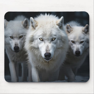 Alfombrilla De Ratón Wolf Wild Animal Portrait Fierce Power