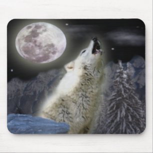 Alfombrilla De Ratón Wolf y Moon