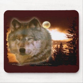Alfombrilla De Ratón Wolf y Moon Mousepad