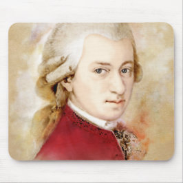 Alfombrilla De Ratón Wolfgang Amadeus Mozart en la acuarela estilo