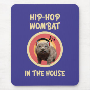 Alfombrilla De Ratón Wombat divertido de Hip-hop en la casa