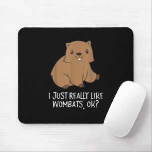 Alfombrilla De Ratón Wombats Divertidos Realmente Me Gustan Mucho Los W