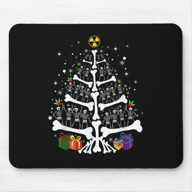 Alfombrilla De Ratón Women Radiology Skeleton Christmas Tree Xray Tech  (Frente)