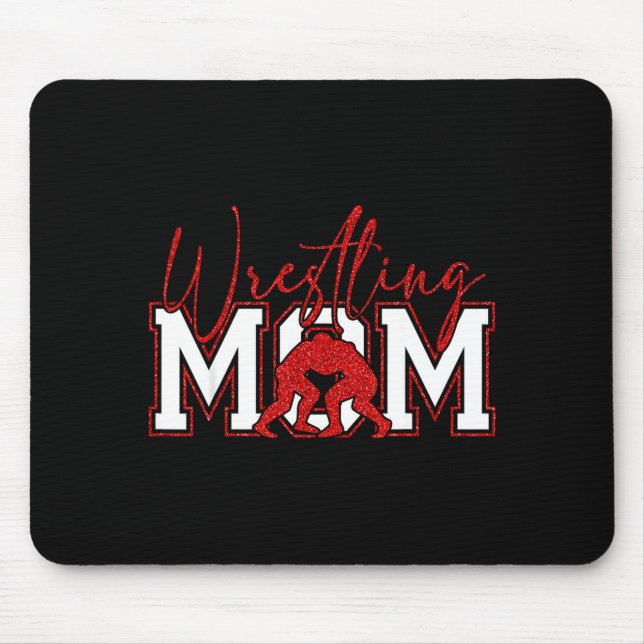 Alfombrilla De Ratón Women Wrestling Mom Funny Wrestle Wrestler Mothers (Frente)