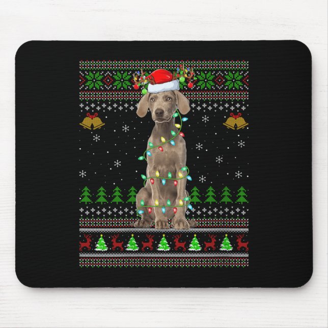 Alfombrilla De Ratón Womens Australian Cattle Dog Ugly Christmas Sweate (Frente)