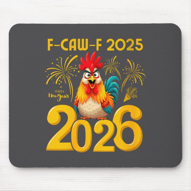 Alfombrilla De Ratón Womens F-caw-f 2025 Happy New Year 2026 Funny Chic (Frente)