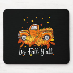 Alfombrilla De Ratón Women's Fall Y'all Pumpkin Truck Autumn Tree He