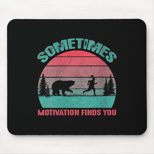 Alfombrilla De Ratón Womens Funny Running Motivational Sometimes Motiva (Frente)