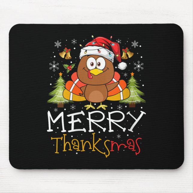 Alfombrilla De Ratón Womens Funny Thanksmas 2025 Merry Thanksmas Thanks (Frente)