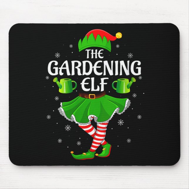 Alfombrilla De Ratón Womens Gardening Elf Christmas Family Girls Women  (Frente)