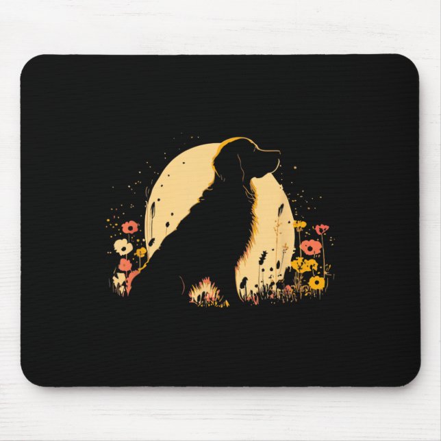 Alfombrilla De Ratón Women's Golden Retriever Lover Dog Owner Wildflowe (Frente)