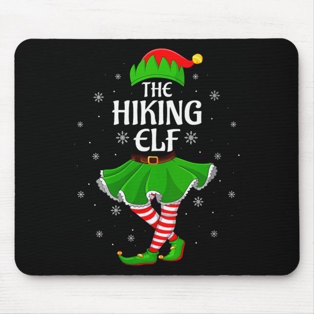 Alfombrilla De Ratón Womens Hiking Elf Christmas Family Girls Women Elf (Frente)