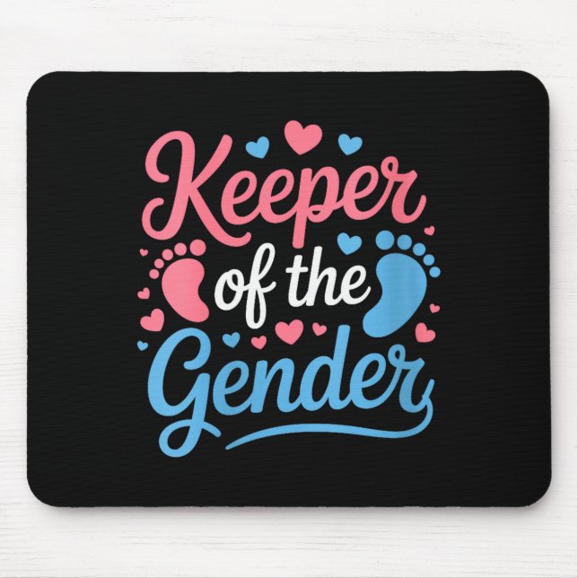 Alfombrilla De Ratón Womens Keeper Of The Gender, Pregnancy Reveal Gend (Frente)