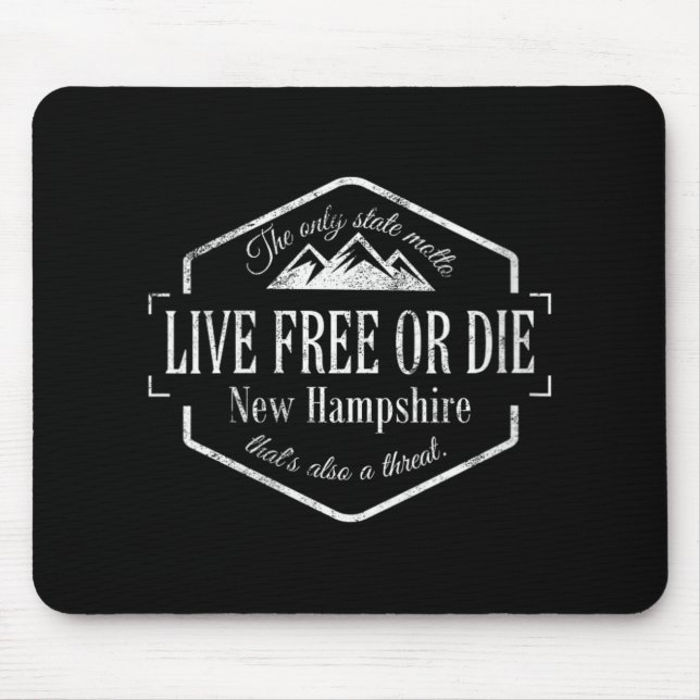 Alfombrilla De Ratón Womens Live Or Die New Hampshire Nh 603 State Mott (Frente)
