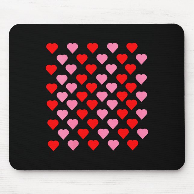 Alfombrilla De Ratón Women's Nk And Red Hearts Lovers Funny Valentine’s (Frente)