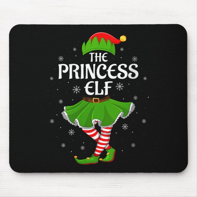 Alfombrilla De Ratón Womens Princess Elf Christmas Family Girls Women E (Frente)
