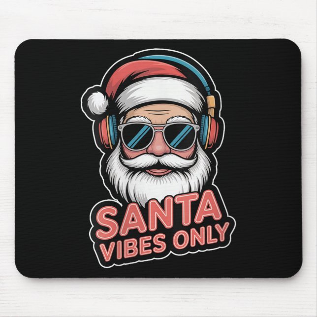 Alfombrilla De Ratón Womens Santa Vibes Only Funny P Culture Christmas  (Frente)