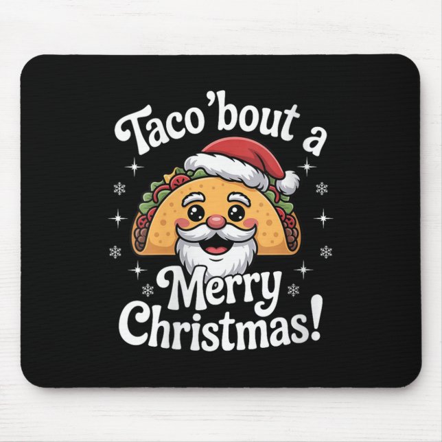 Alfombrilla De Ratón Womens Taco ‘bout A Merry Christmas Food Puns Mexi (Frente)