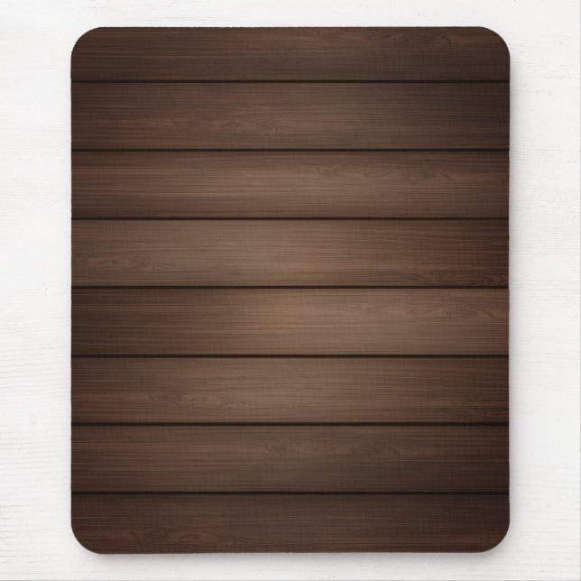 Alfombrilla De Ratón Wood Grain Striped Brown Abstract Fashion Art (Frente)