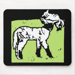 Alfombrilla De Ratón Woodcut Lambs Mousepad