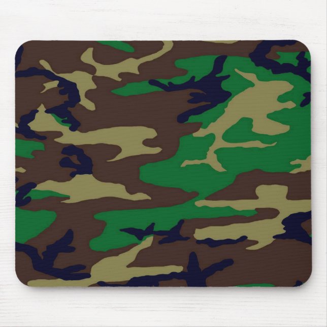 Alfombrilla De Ratón Woodland Camouflage Mousepad (Frente)