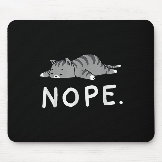 Alfombrilla De Ratón Woot Nope Cat (Frente)