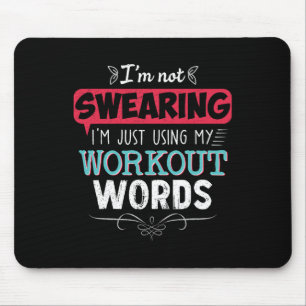 Alfombrilla De Ratón Workout Words Divertido Chiste Divertido Gimnasio
