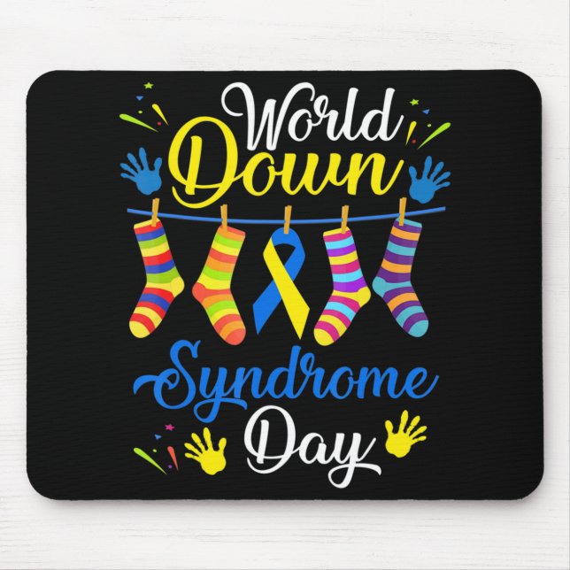 Alfombrilla De Ratón World Down Syndrome Day Awareness Socks  21 March  (Frente)