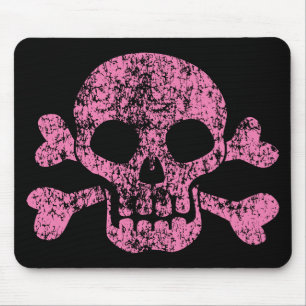 Alfombrilla De Ratón Worn Out Skull and Crossbones