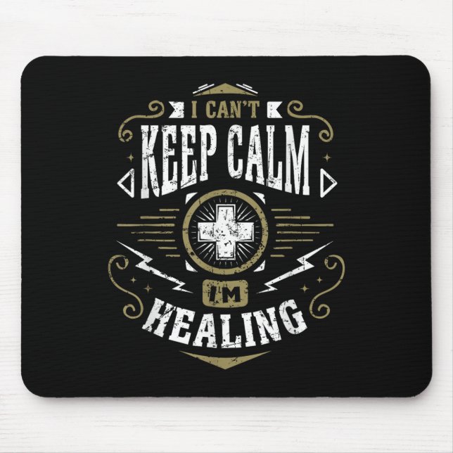 Alfombrilla De Ratón Wow Healer I Can't Keep Calm I'm Gaming  (Frente)