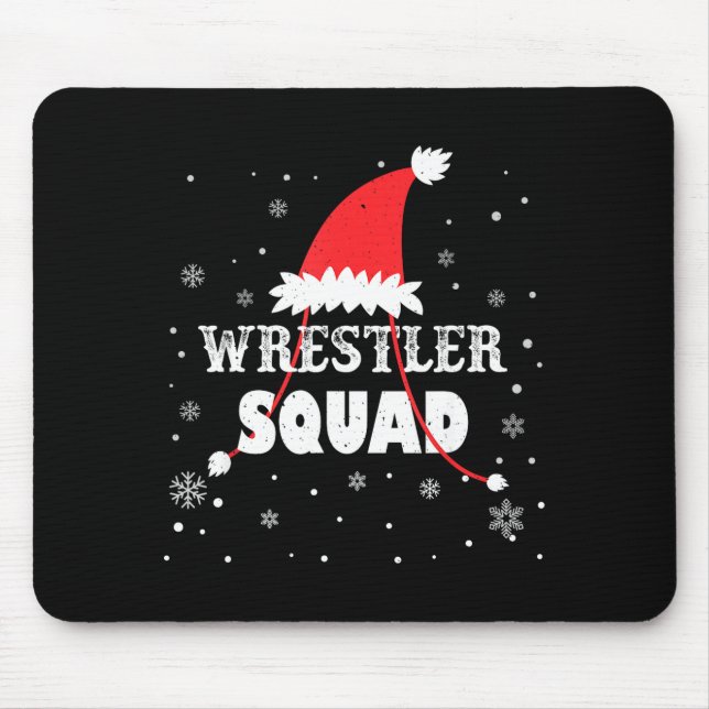 Alfombrilla De Ratón Wrestler Squad Christmas Wrestling Matching Xmas  (Frente)