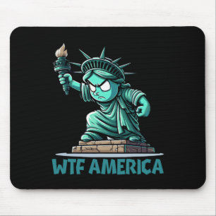 Alfombrilla De Ratón Wtf Estados Unidos Contra La Democracia Y La Polít