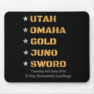 Alfombrilla De Ratón Ww2 D Day Beats World War 2 Army Hero Normandy L