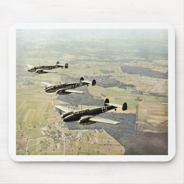 Alfombrilla De Ratón WWII tres Messerschmitt ME-110 (Frente)