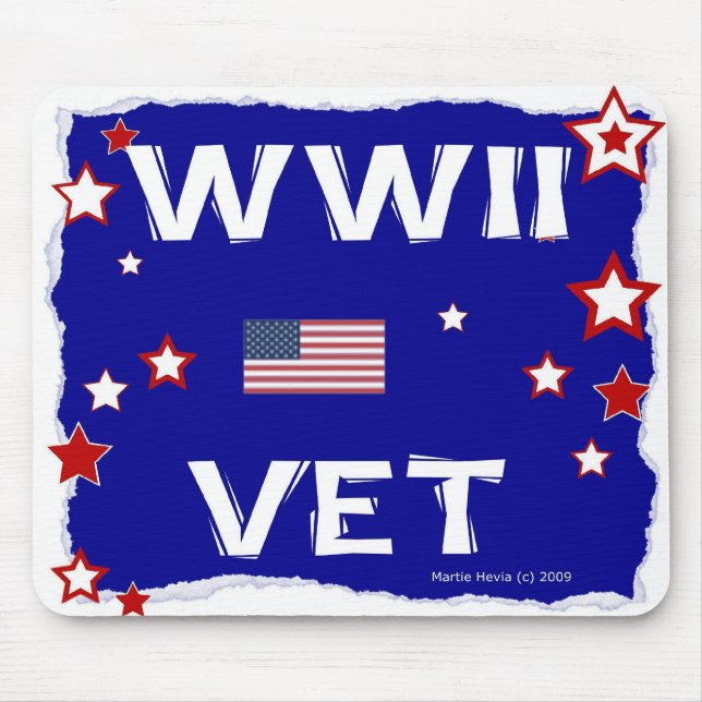Alfombrilla De Ratón WWII Vet - En Honor - Mousepad (Frente)