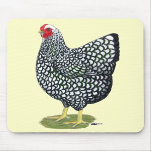 Alfombrilla De Ratón Wyandotte: Hen de color plateado